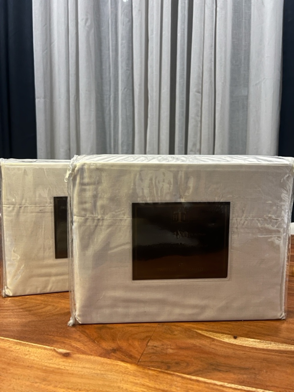 Two NEW Cream 180 Thread Count Twin Sheet Sets
